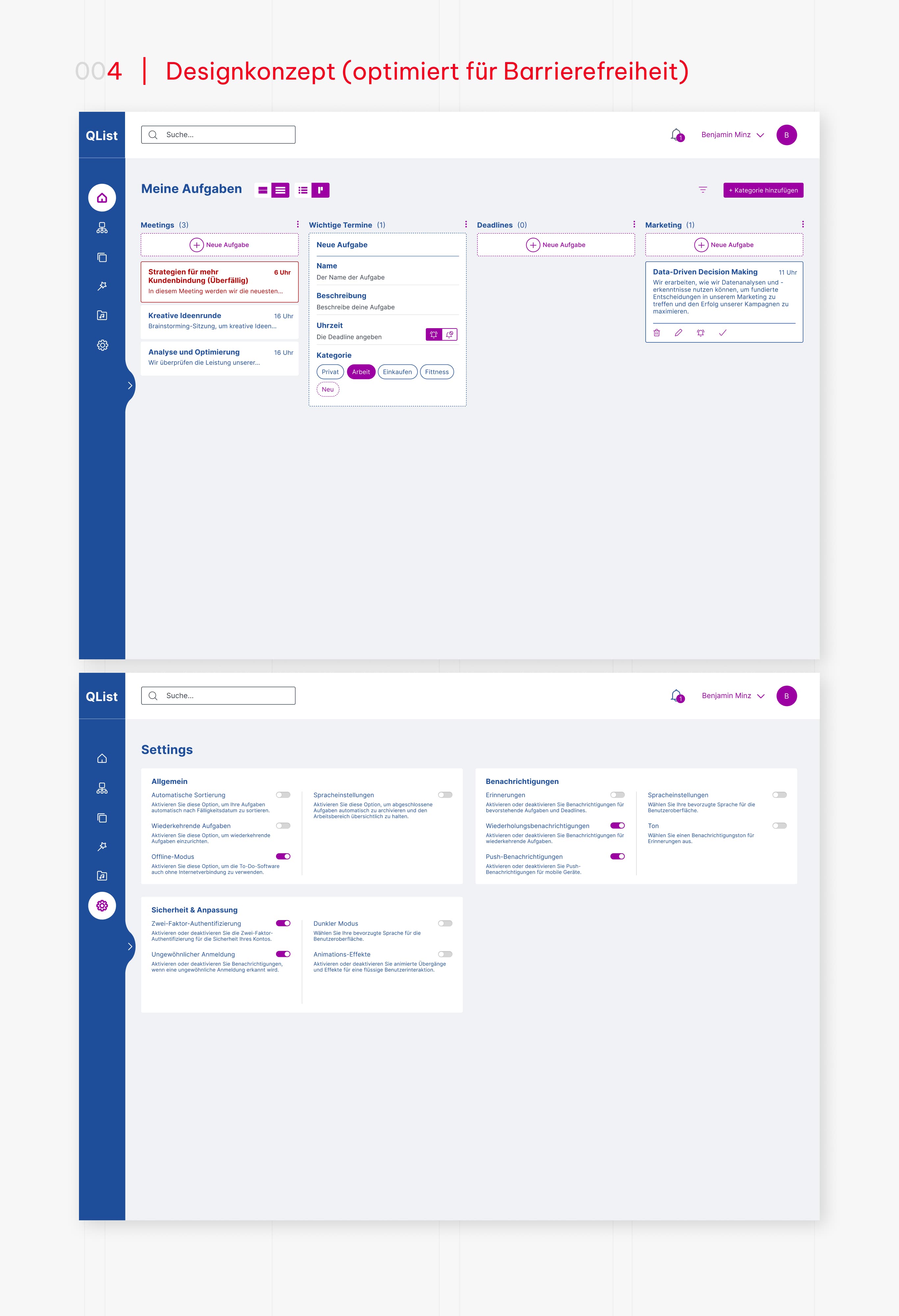 qList - Designkonzept